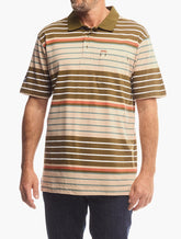 Jeep Yarndye Stripe Polo Golfer In Multi