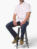 Jeep Mens Smart Short Sleeve Shirt In White