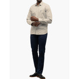 Polo Mens Long Sleeves Geo Printed Plain Shirt In Fatigue