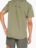 Jeep Short Sleeve Safari Shirt With Back Vent In Olive