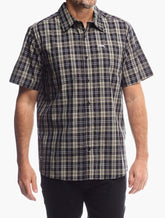 Jeep Mens Yarndye Check Shirt In Multi Black