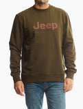 Jeep Mens Core Applique Fleece Sweatshirt In Olive
