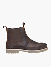 Jeep Tab Chelsea Boots In Chocolate