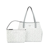 Guess Womens Portini Trap Tote In Dove Grey
