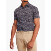Polo Mens Floral Print Shirt In Navy