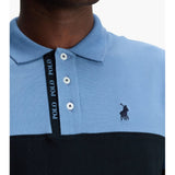 Polo Mens Colourblock Short Sleeves Golfer In Blue/Navy