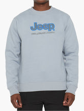 Jeep Logo Applique Crew Neck Sweatshirt In Grey