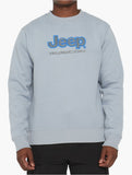 Jeep Logo Applique Crew Neck Sweatshirt In Grey