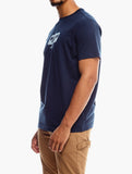 Jeep Mens Core Logo Grill Crew Neck T-Shirt In Navy