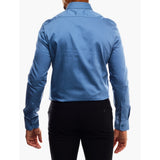 Polo Mens Essential Sateen Shirt In Denim Blue