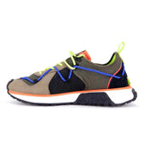 Palladium Mens Troop Runner Lace It Sneakers In Olive Night/Firecracker
