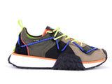 Palladium Mens Troop Runner Lace It Sneakers In Olive Night/Firecracker