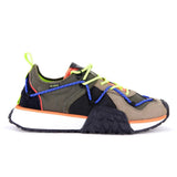 Palladium Mens Troop Runner Lace It Sneakers In Olive Night/Firecracker