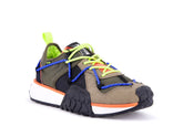 Palladium Mens Troop Runner Lace It Sneakers In Olive Night/Firecracker