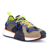 Palladium Mens Troop Runner Lace It Sneakers In Olive Night/Firecracker