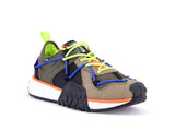 Palladium Mens Troop Runner Lace It Sneakers In Olive Night/Firecracker