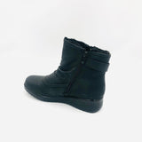 Savoy Ladies Ankle Boots In Navy & Black