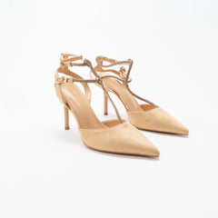 La Her Qxg13 Ladies Evening Shoe Champagne