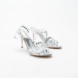 La Her Qxg08 Ladies Evening Shoe Silver