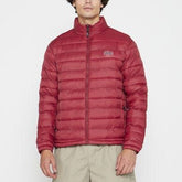 Jeep Mens L-Core Puffer Jacket In Burgandy