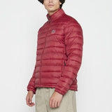Jeep Mens L-Core Puffer Jacket In Burgandy