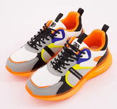 John Galliano Mens Microfibre Sneakers In Orange