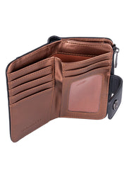 Jo Borkett Jasmine Top Zip Clutch Purse Black