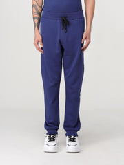 Just Cavalli Mens Cotton Brushed Fleece Track Pants In Indigo