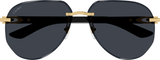 Cartier Aviators Sunglasses In Black & Gold