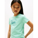 Tommy Hilfiger Girls Tommy Script T-Shirt In Mint