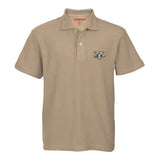 Sniper Mens Buffalo Logo Short Sleeves Golfer In Khaki