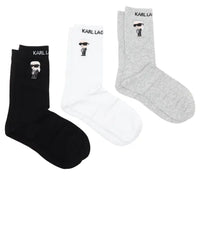 Karl Lagerfeld Unisex 3 Pack Socks Set In Multi