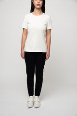 Polo Womens Bella Embroidered T-Shirt In Off White