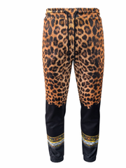 Vialli Mens Mojep Leopard Track Pants In Brown