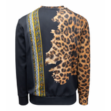 Vialli Mens Mojet Lepord Print Sweatshirt