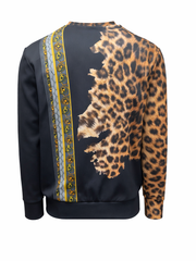 Vialli Mens Mojet Lepord Print Sweatshirt
