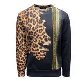 Vialli Mens Mojet Lepord Print Sweatshirt