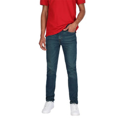 Levis Mens Skinny Jeans In Navy