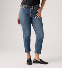 Levis Womens Crop Lightweight Jeans In Blue