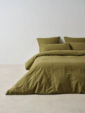 Linen House Jerome Duvet Cover Set In Olive