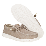 Hey Dude Mens Wallys Stretch Mesh Shoes In Tan