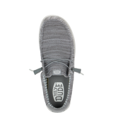 Hey Dude Mens Wally Grey Stretch Mesh Shoes