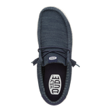 Hey Dude Mens Wally Navy Stretch Mesh Shoes