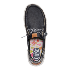 Hey Dude Womens Wendy Funk Floral Shoes In Black