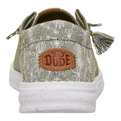 Hey Dude Womens Wendy Floral Funk Shoes In Olive