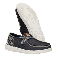 Hey Dude Womens Wendy Funk Floral Shoes In Black