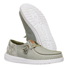 Hey Dude Womens Wendy Floral Funk Shoes In Olive