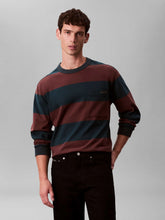 Calvin Klein Mens Sueded Stripe Pocket Long Sleeve T-Shirt In Multi