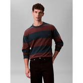 Calvin Klein Mens Sueded Stripe Pocket Long Sleeve T-Shirt In Multi