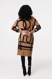 Izabel London Womens Easy Wearin Wrap Longer Length Coat In Brown